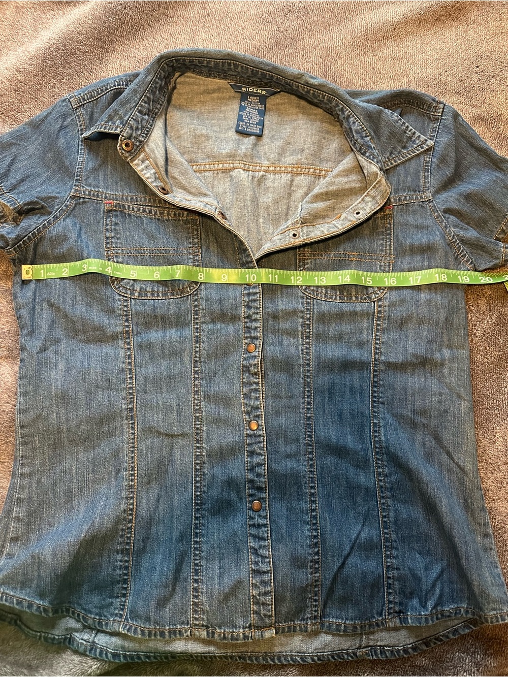 Riders by Lee Denim Snap-Front Shirt Jacket - Blue - Picture 3 of 5